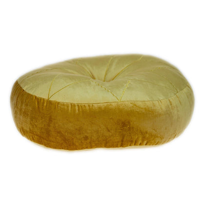 Yellow Round Velvet Pillow