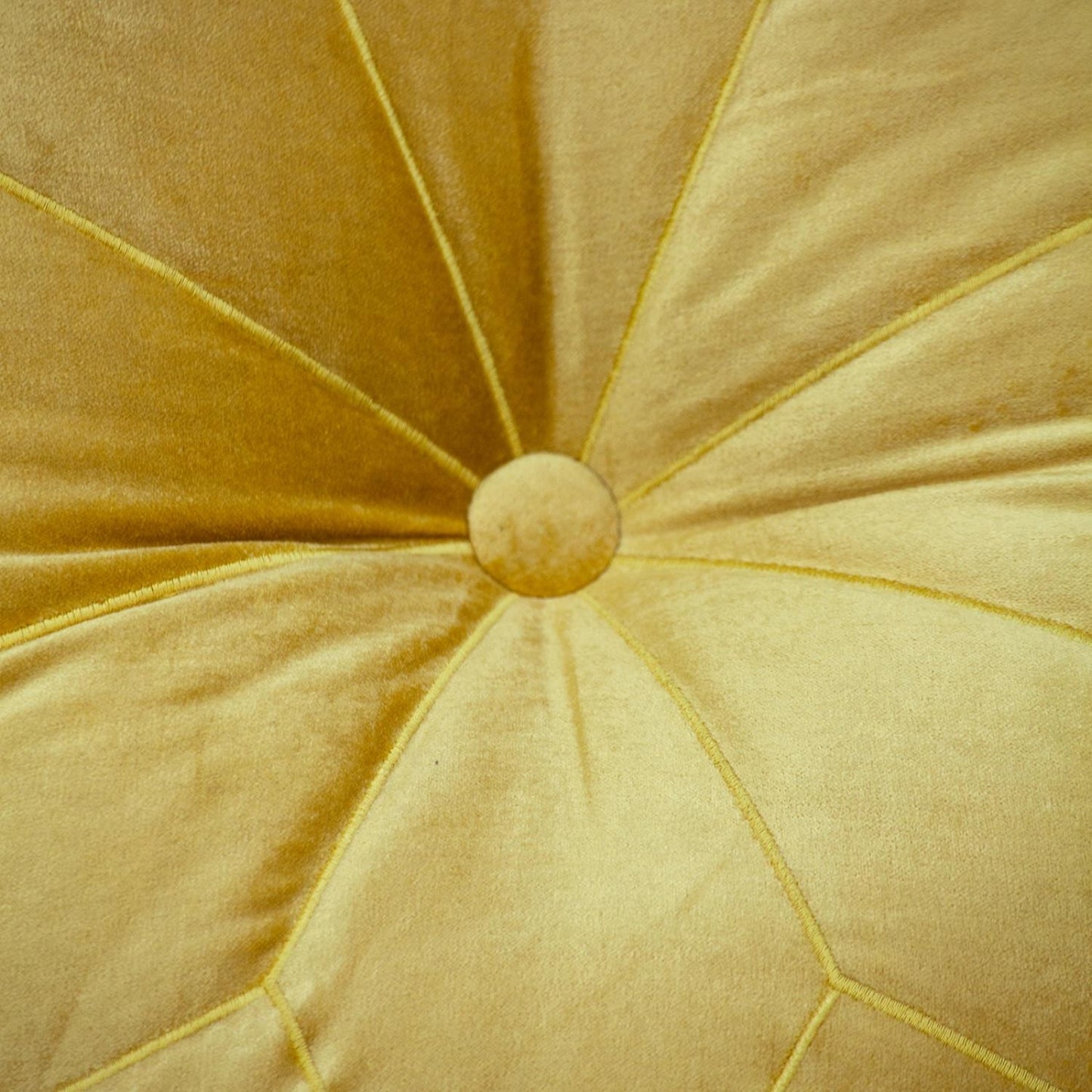 Yellow Round Velvet Pillow