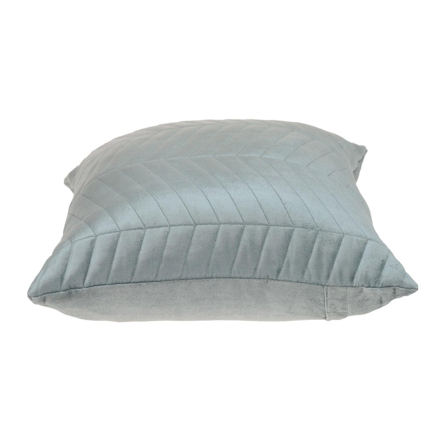 Gray Quilted Velvet Zig Zag Lumbar Pillow