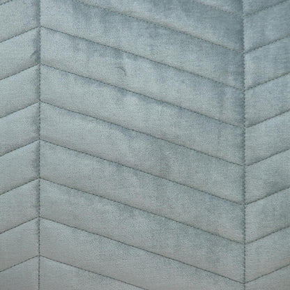 Gray Quilted Velvet Zig Zag Lumbar Pillow
