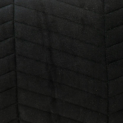 Black Quilted Velvet Zig Zag Lumbar Pillow
