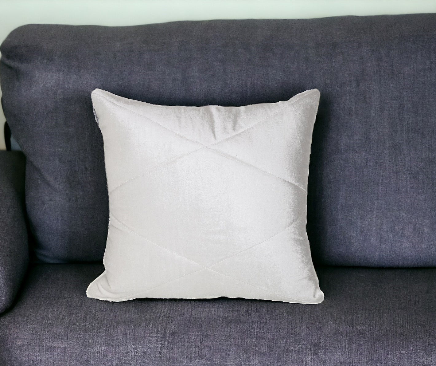 White Cotton Blend Pillow