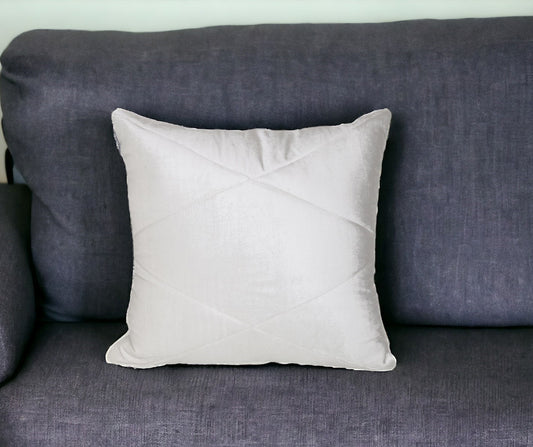 White Cotton Blend Pillow