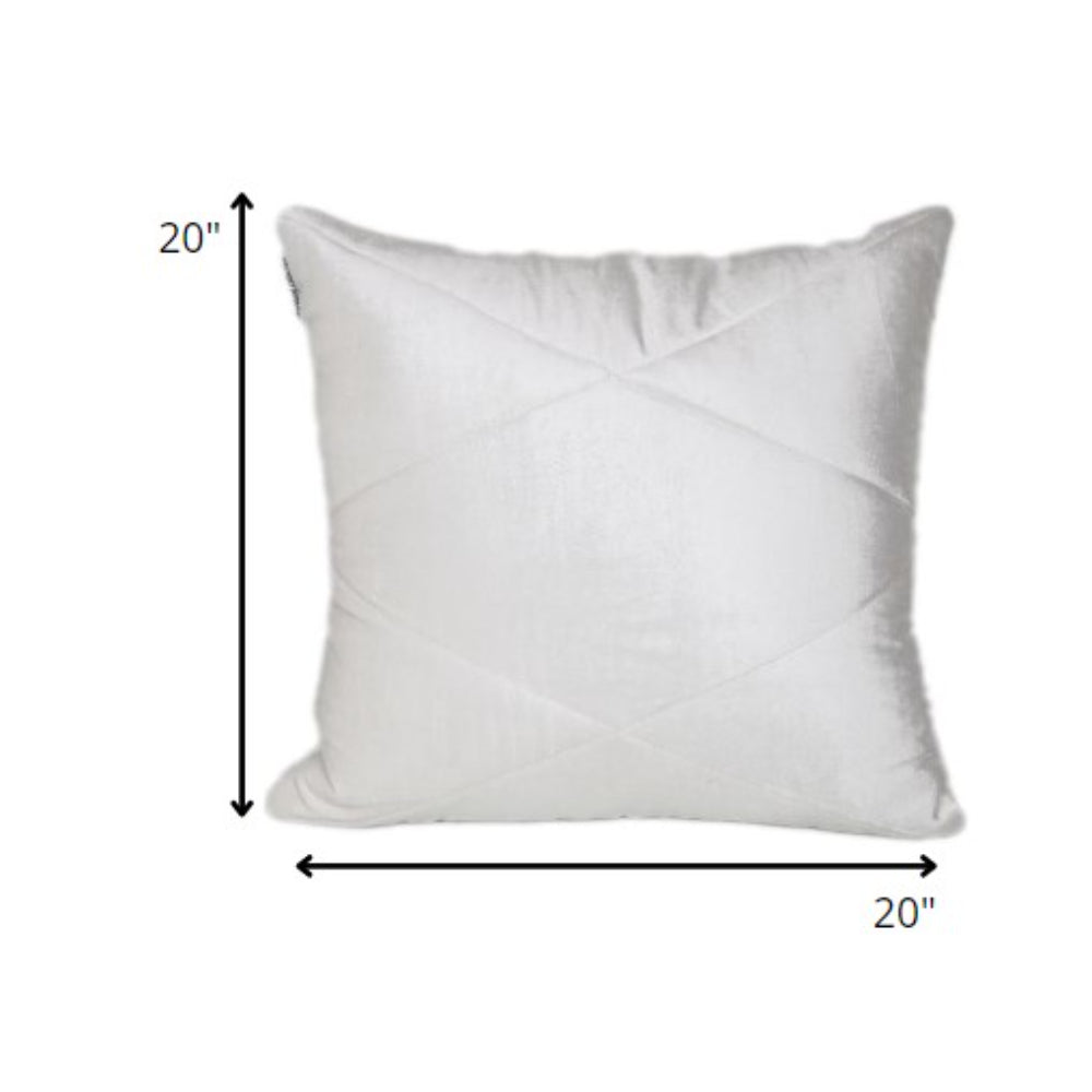 White Cotton Blend Pillow
