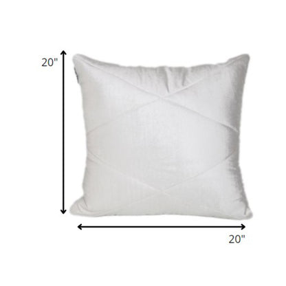 White Cotton Blend Pillow