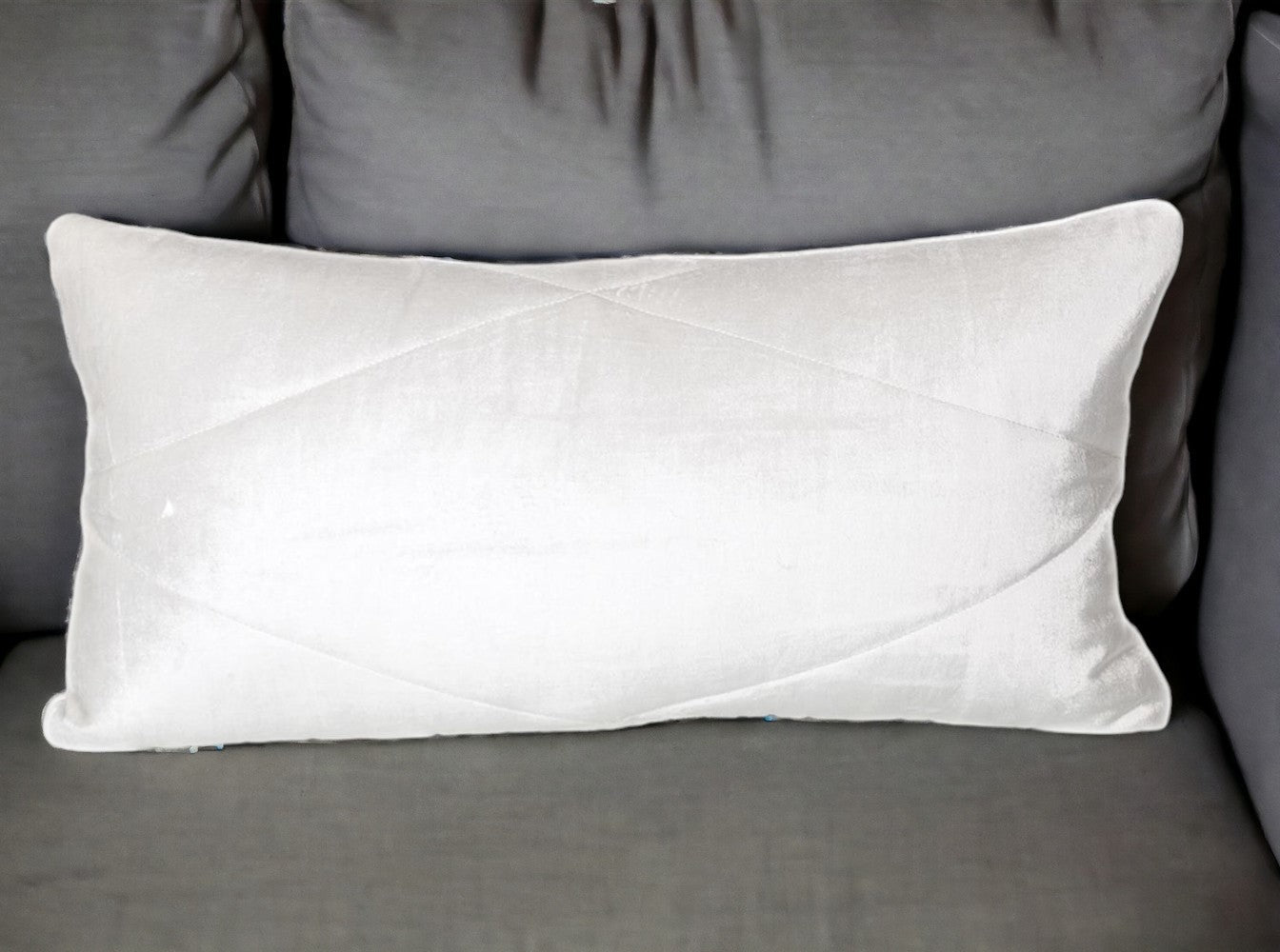 White Cotton Blend Pillow