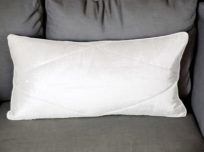 White Cotton Blend Pillow