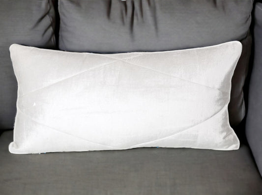 White Cotton Blend Pillow