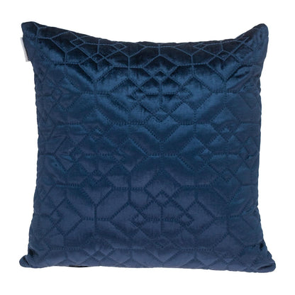 Navy Quilted Velvet Geo Pillow
