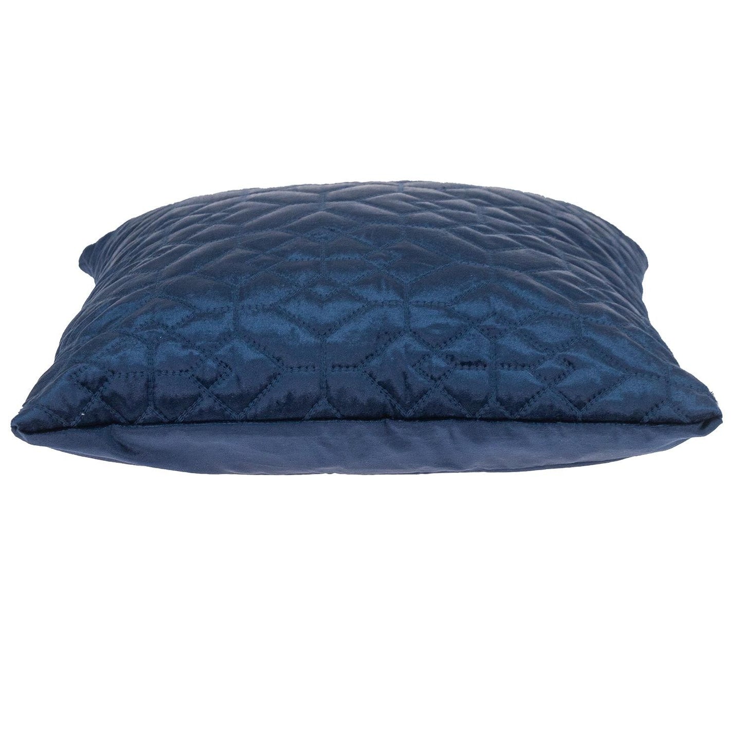 Navy Quilted Velvet Geo Pillow