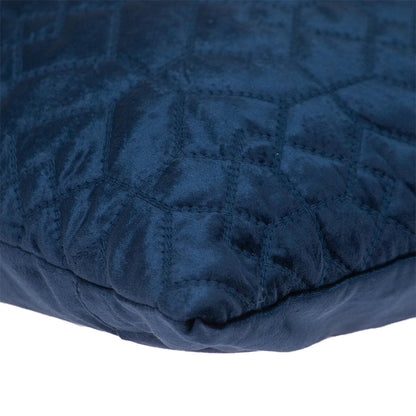 Navy Quilted Velvet Geo Pillow