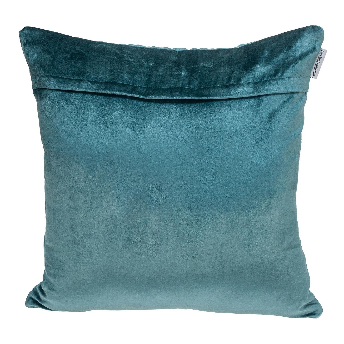 Teal Quilted Velvet Geo Pillow