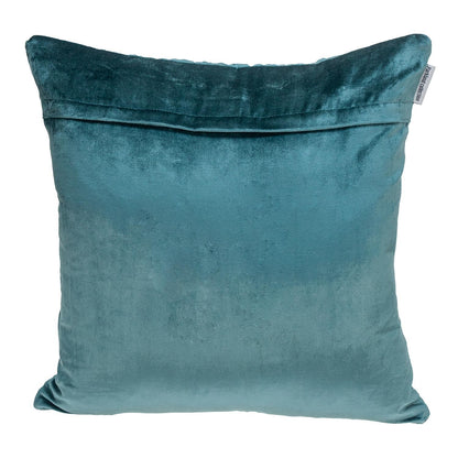 Teal Quilted Velvet Geo Pillow