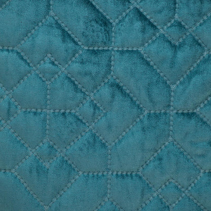 Teal Quilted Velvet Geo Pillow