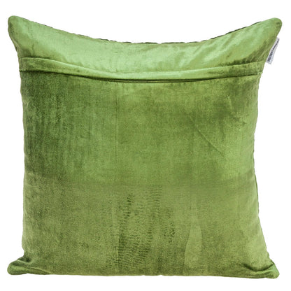 Olive Quilted Velvet Geo Pillow