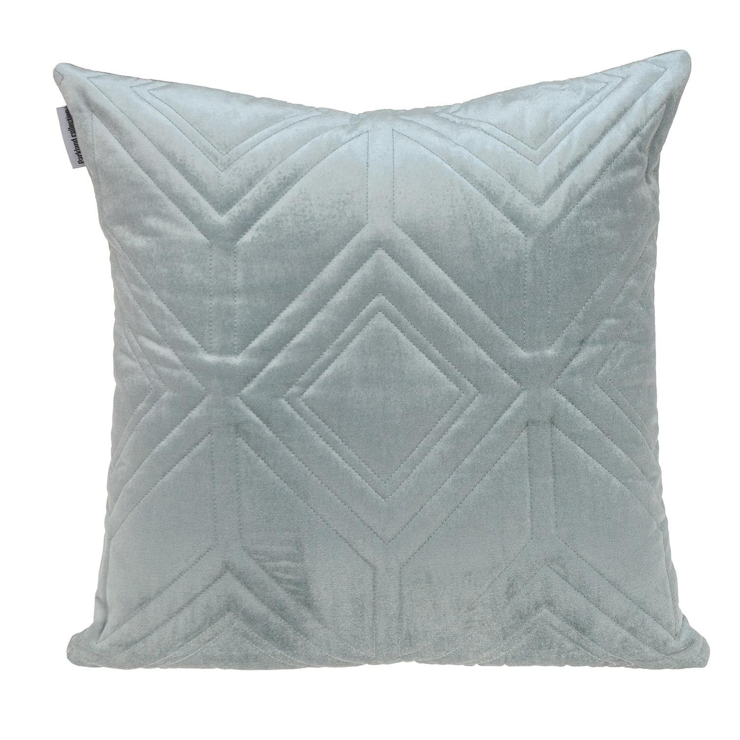 Gray Quilted Diamonds Velvet Solid Color Pillow