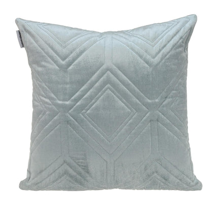 Gray Quilted Diamonds Velvet Solid Color Pillow