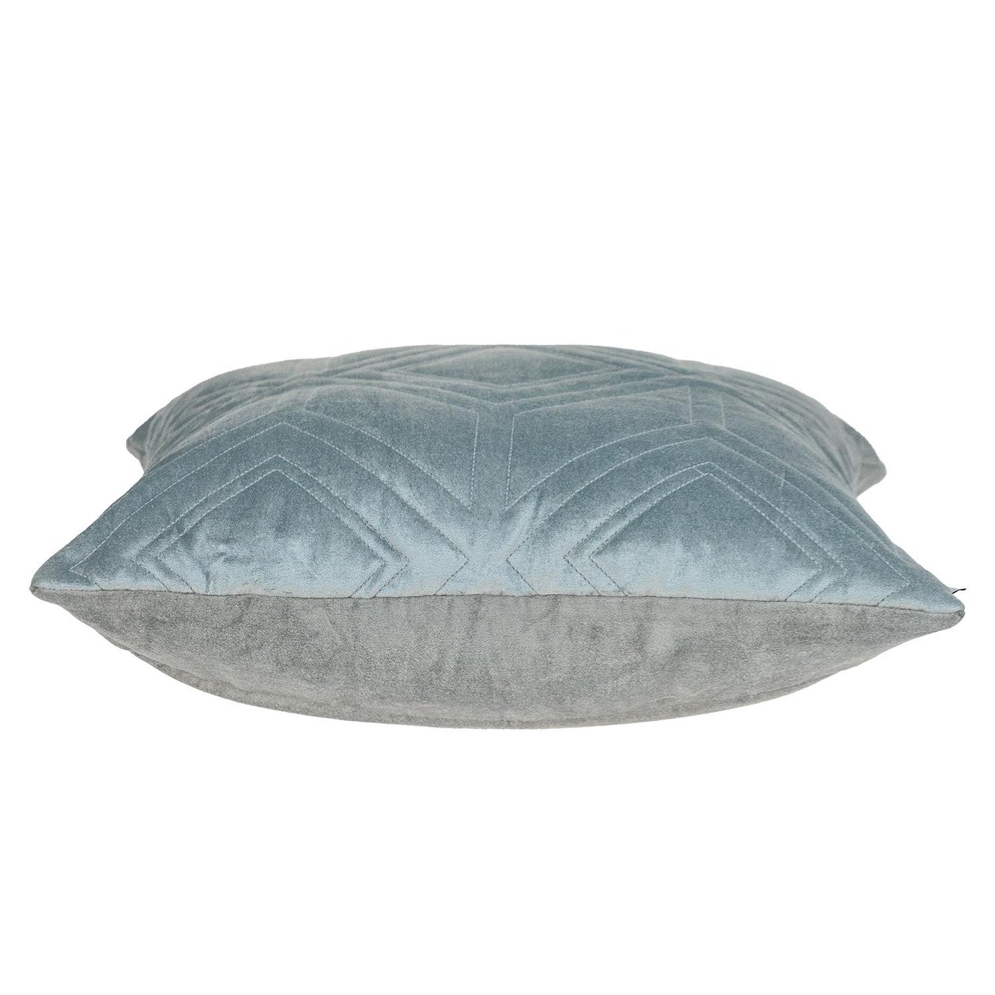 Gray Quilted Diamonds Velvet Solid Color Pillow