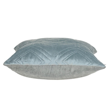 Gray Quilted Diamonds Velvet Solid Color Pillow