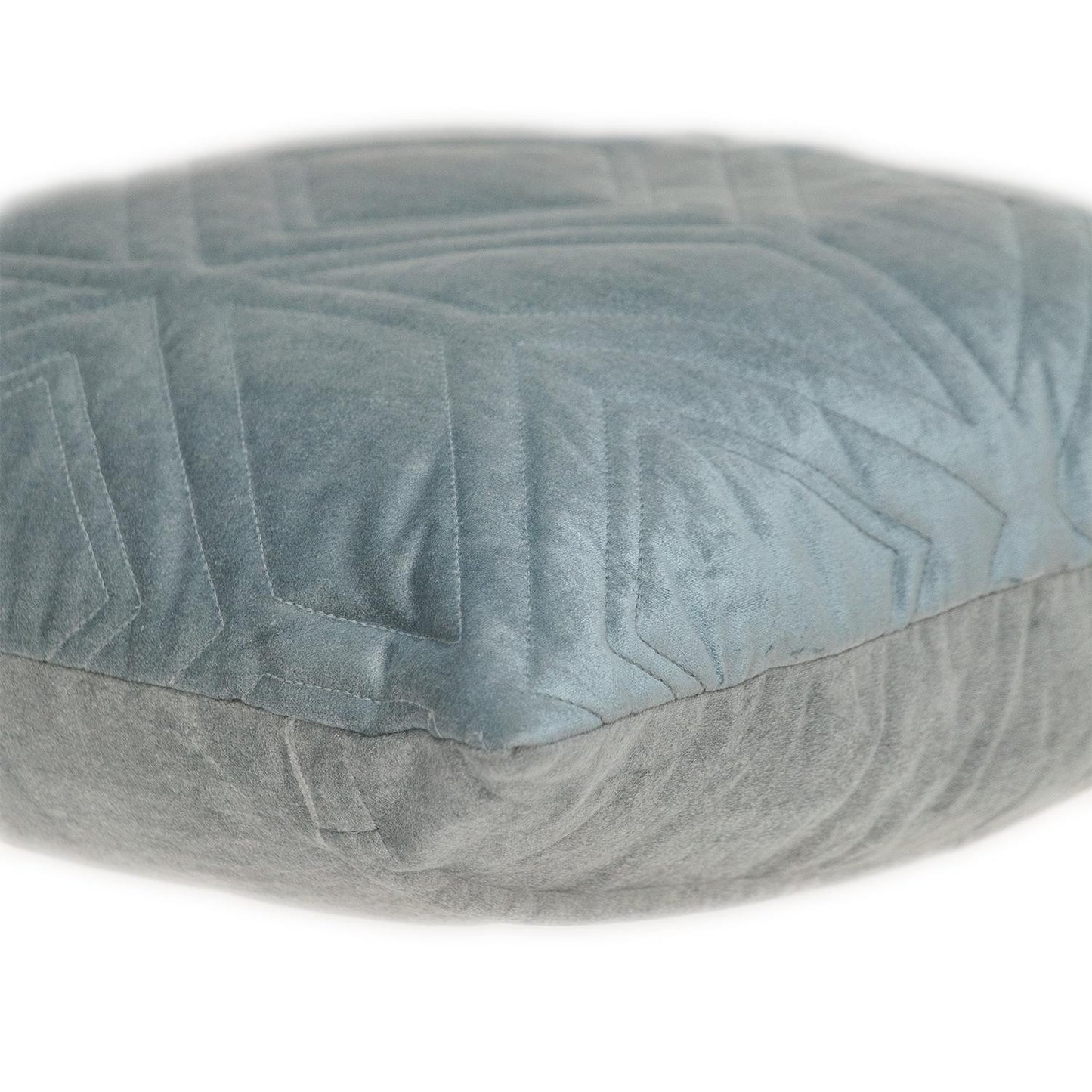 Gray Quilted Diamonds Velvet Solid Color Pillow