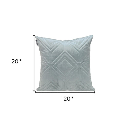 Gray Quilted Diamonds Velvet Solid Color Pillow