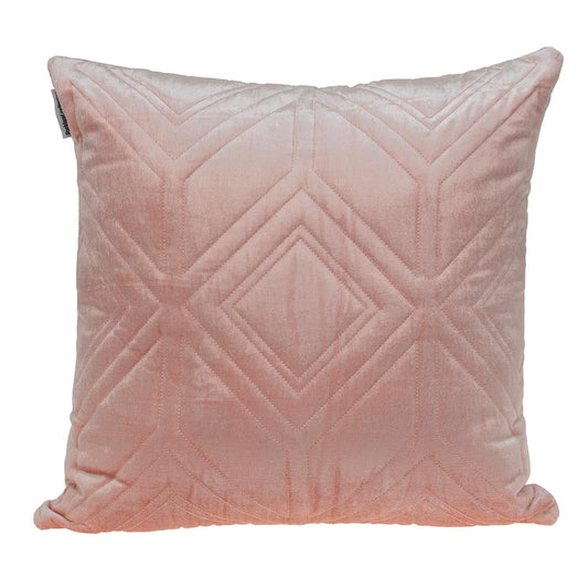 Pink Quilted Diamonds Velvet Solid Color Pillow