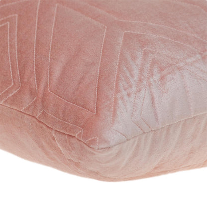 Pink Quilted Diamonds Velvet Solid Color Pillow