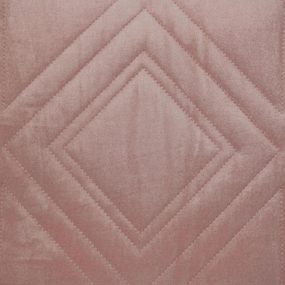 Pink Quilted Diamonds Velvet Solid Color Pillow