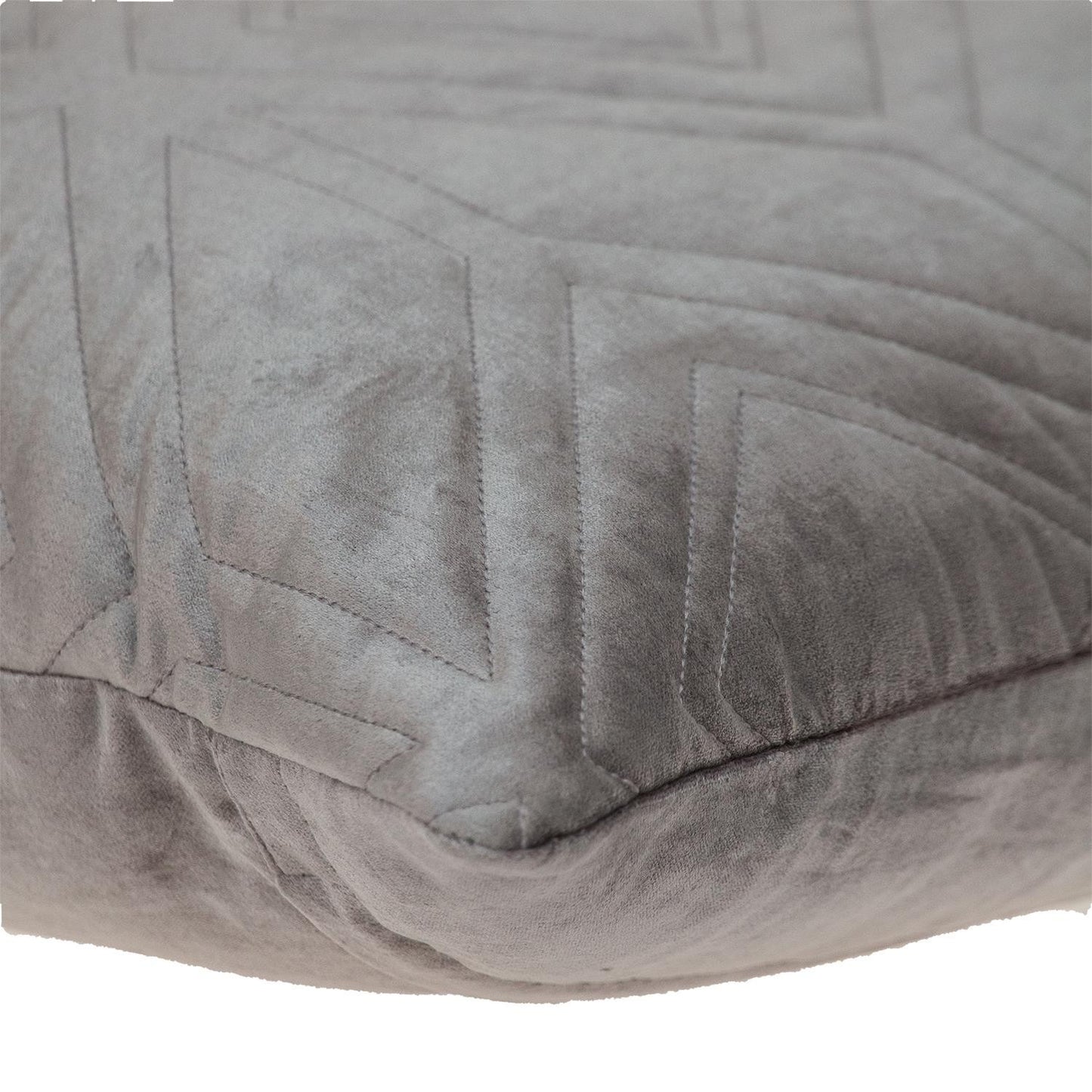 Taupe Quilted Diamonds Velvet Solid Color Pillow