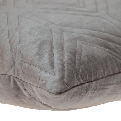 Taupe Quilted Diamonds Velvet Solid Color Pillow