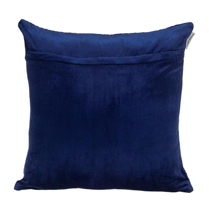 Geometric Lush Quilted Blue Pillow