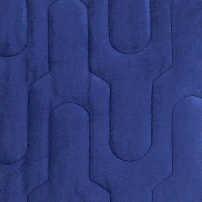 Geometric Lush Quilted Blue Pillow