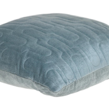 Geometric Lush Quilted Metallic Gray Pillow