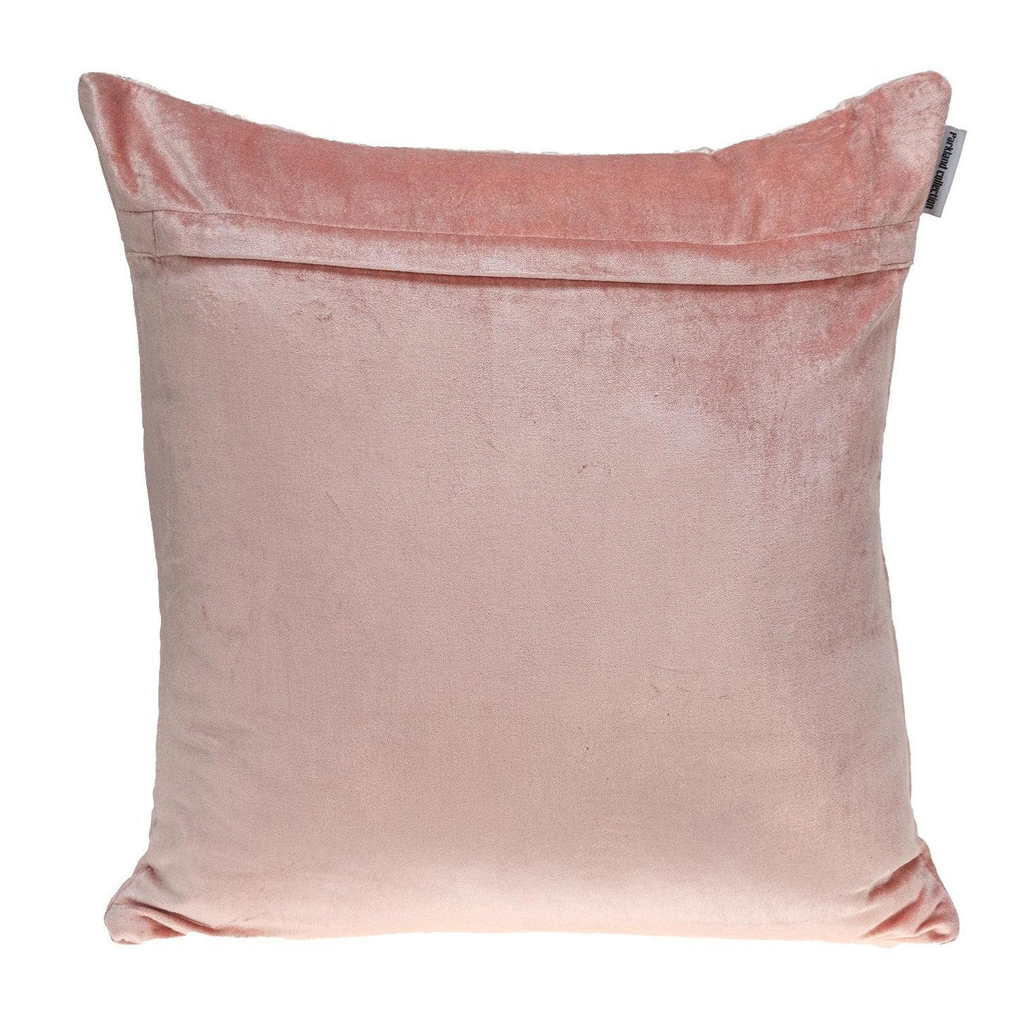 Geometric Lush Quilted Metallic Pink Pillow