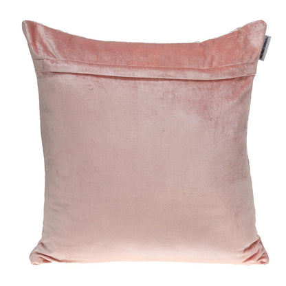 Geometric Lush Quilted Metallic Pink Pillow