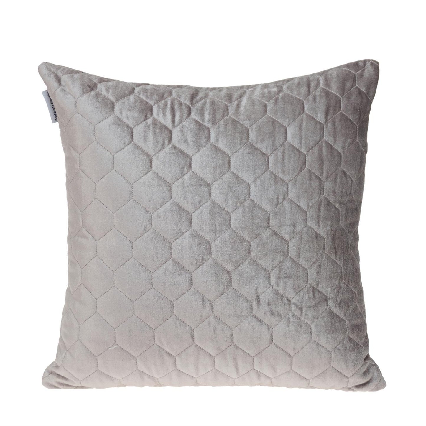Taupe Tufted Velvet Quilted Pillow