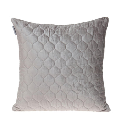 Taupe Tufted Velvet Quilted Pillow