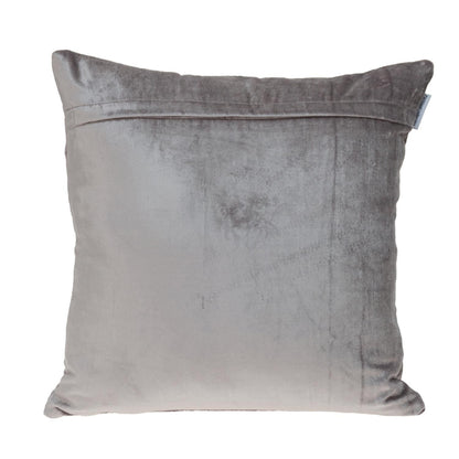 Taupe Tufted Velvet Quilted Pillow