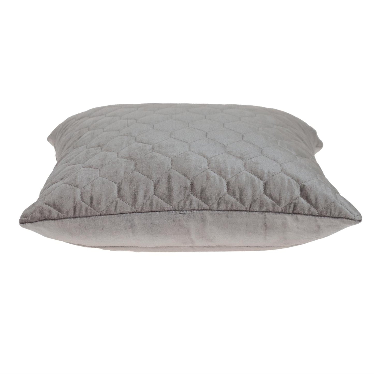 Taupe Tufted Velvet Quilted Pillow