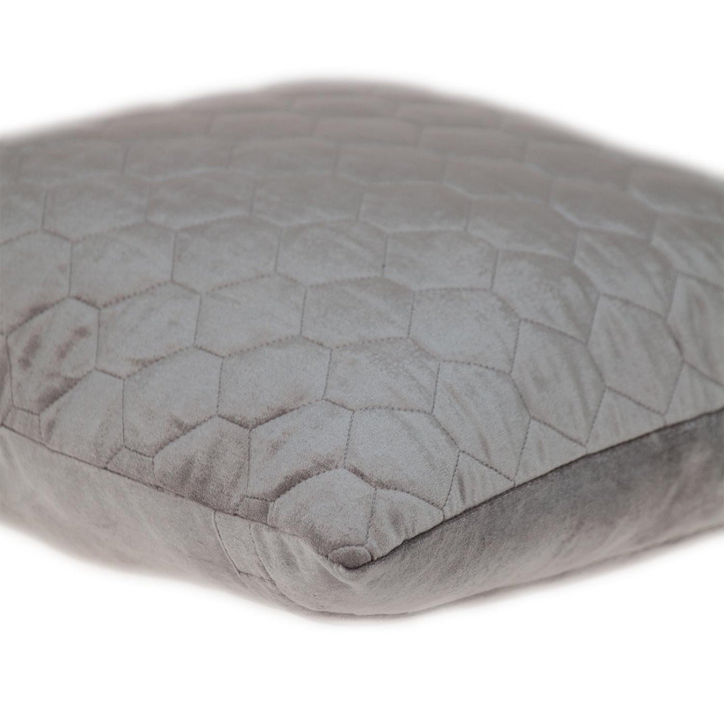 Taupe Tufted Velvet Quilted Pillow