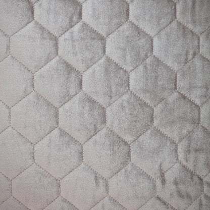 Taupe Tufted Velvet Quilted Pillow