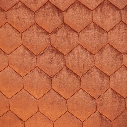 Burnt Orange Tufted Velvet Quilted Pillow