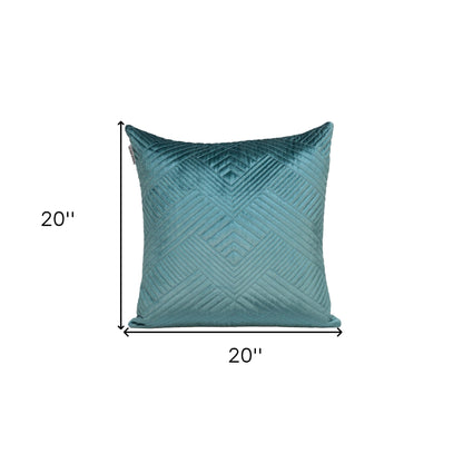 Teal Cotton Blend Pillow