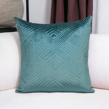 Teal Cotton Blend Pillow