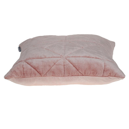 Pink Chunky Geo Stitched Velvet Pillow