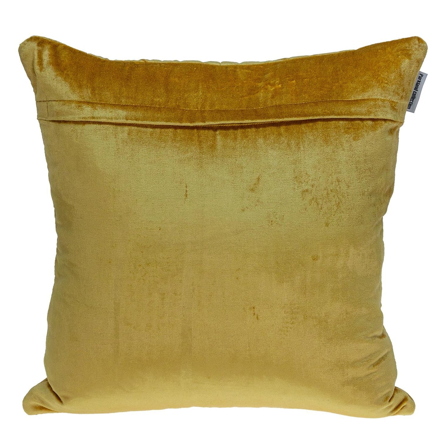 Yellow Chunky Geo Stitched Velvet Pillow