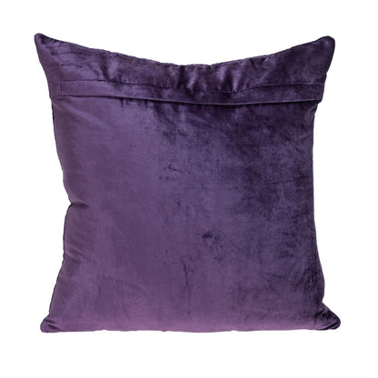 Purple Chunky Geo Stitched Velvet Pillow
