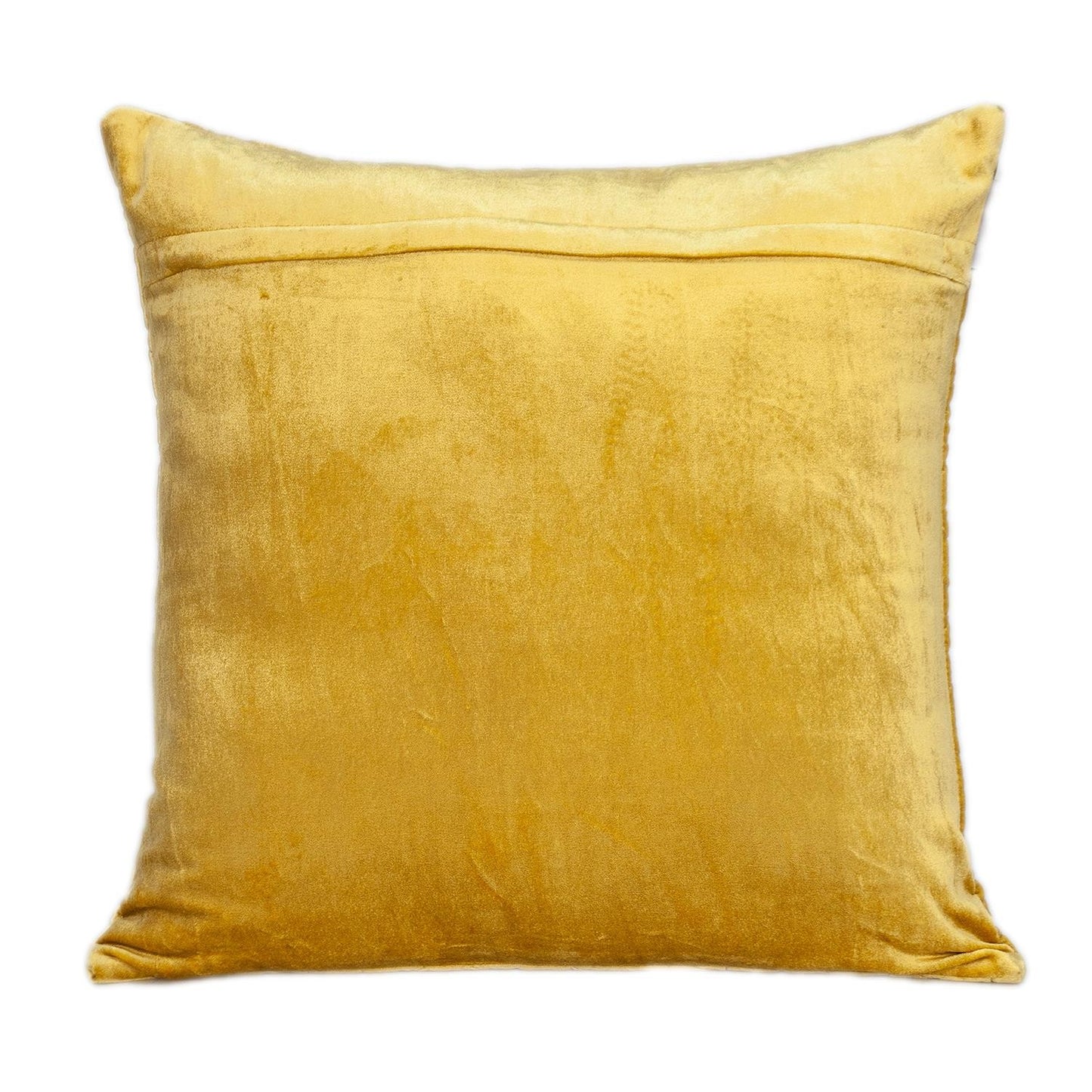 Yellow Cotton Blend Pillow