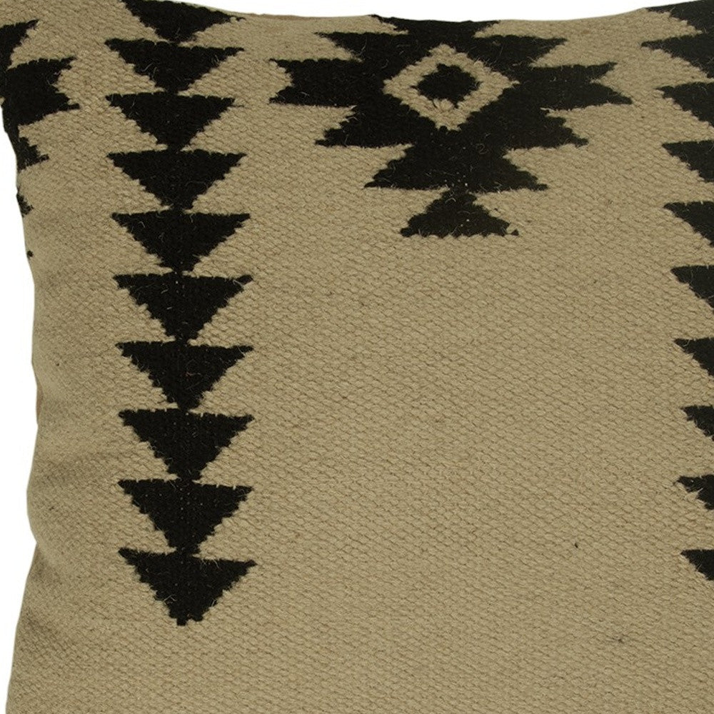 Black & Ivory Cotton Pillow