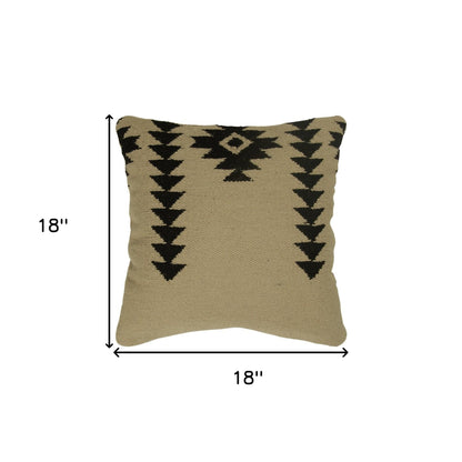 Black & Ivory Cotton Pillow